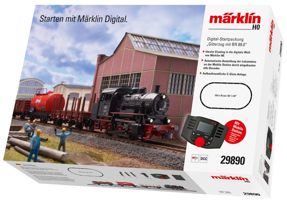 Märklin 29890 Digital-Startpackung Güterzug mit BR 89.0 1:87 Spur H0