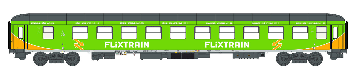 LS Models 58502 Liegewagen Bvcmbz 249.1 Flixtrain Ep.VI Spur TT
