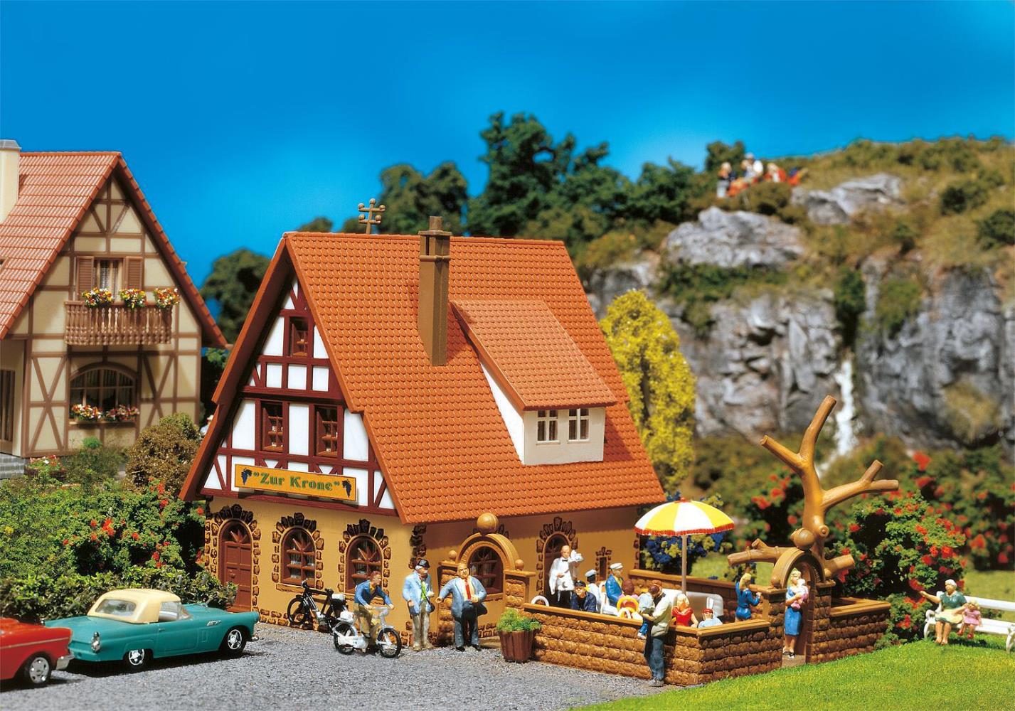 Faller 130314 Gasthaus Zur Krone 1:87 Spur H0 Bausatz Neu OVP