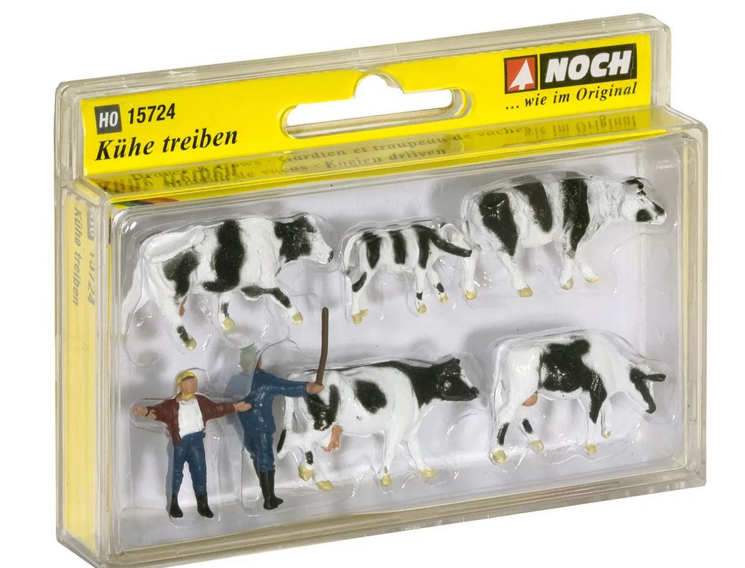 Noch 15724 Kühe treiben 1:87 Spur H0 Neu OVP Tiere Figuren