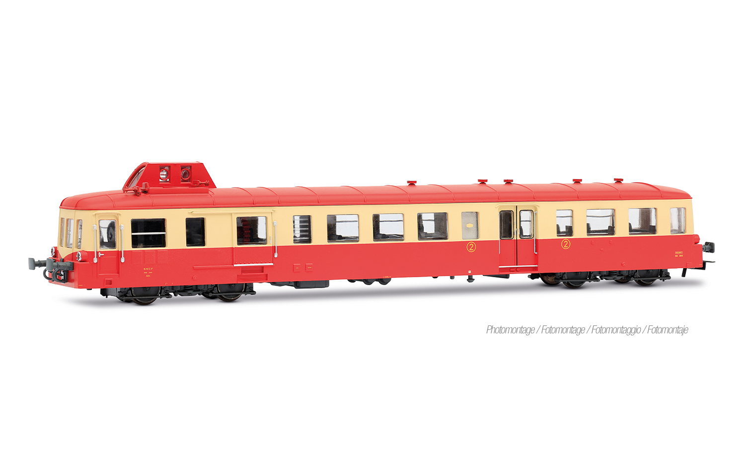 Jouef HJ2623 SNCF, Dieseltriebwagen X 3800, rotes Dach