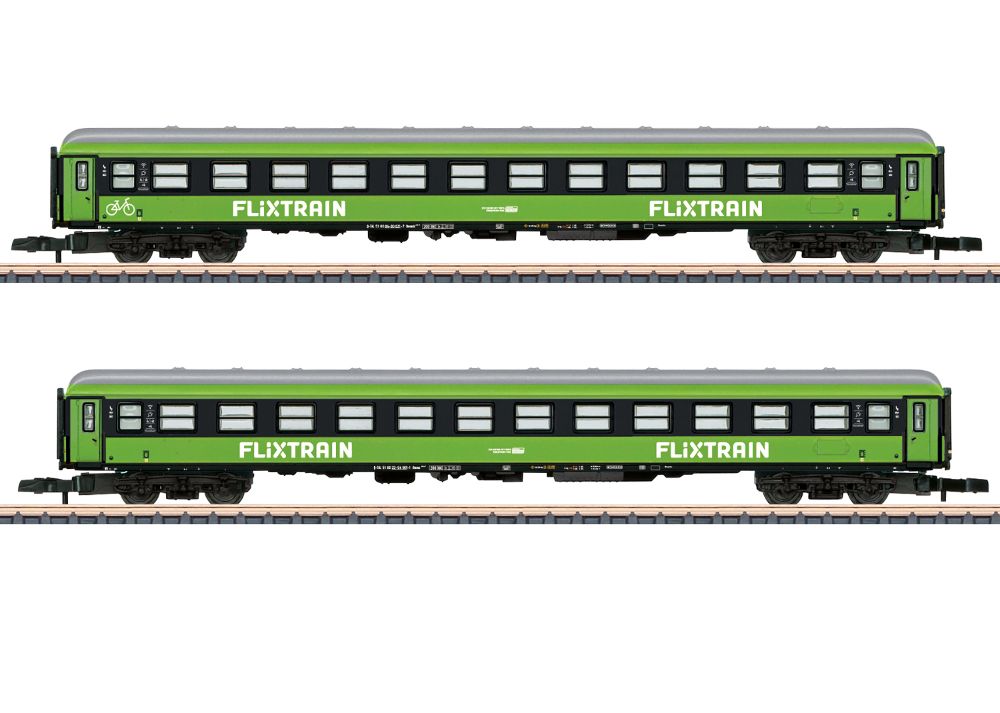 Märklin MHI 87404 Schnellzugwagen-Set 2 FlixTrain 1:220 Spur Z NEU OVP