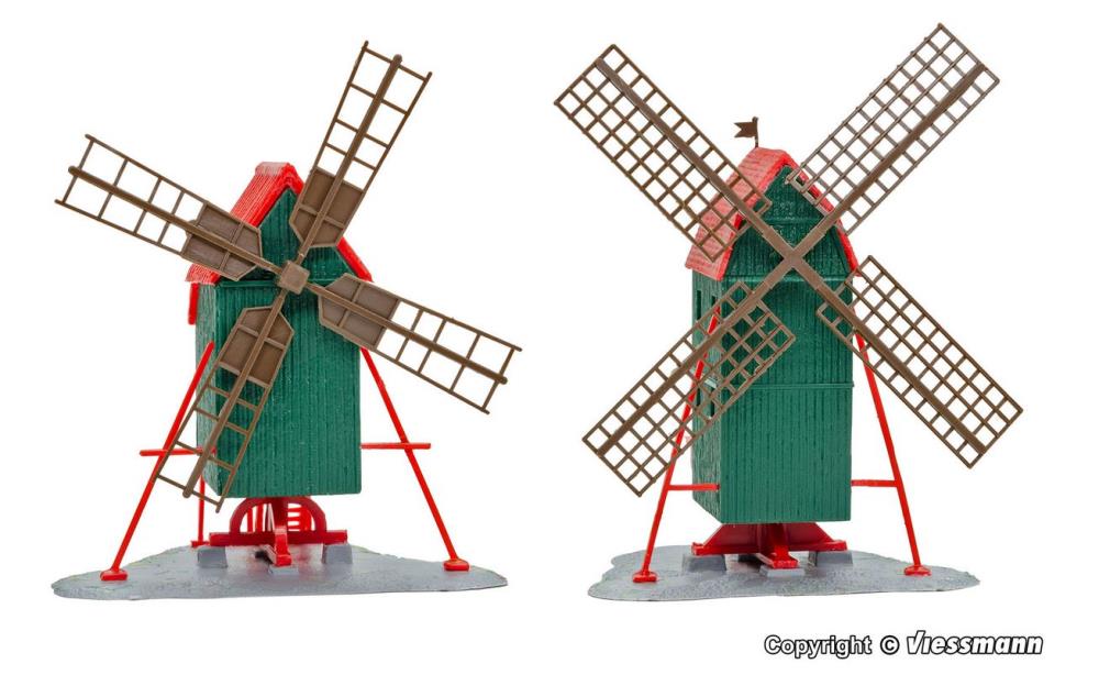 Kibri 37156 Windmühle, 2 Stück - Spur N - Bausatz - Neu - OVP