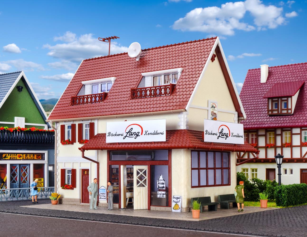 Vollmer 43633 Bäckerei Lang mit Inneneinrichtung 1:87 Spur H0 Neu