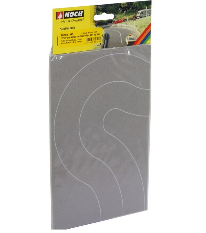 Noch 60704 Bundesstraße Universalkurve grau 2 Stück 1:87 Spur H0