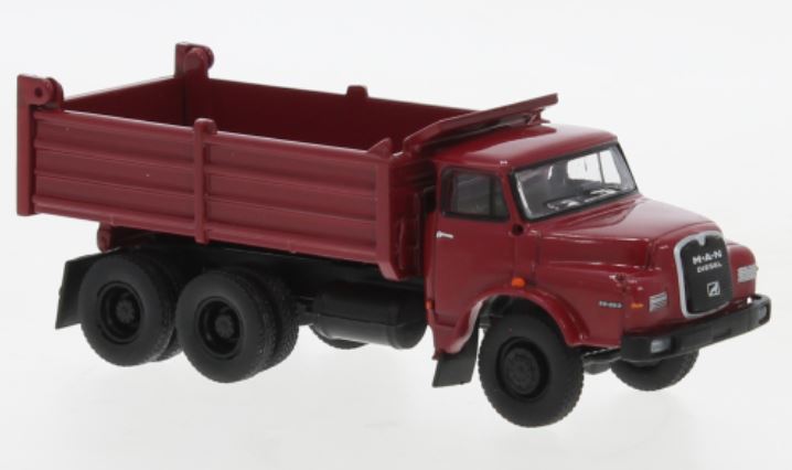 Brekina 78103 MAN 26.280 DHAK dunkelrot/schwarz 1972 1:87 Neu