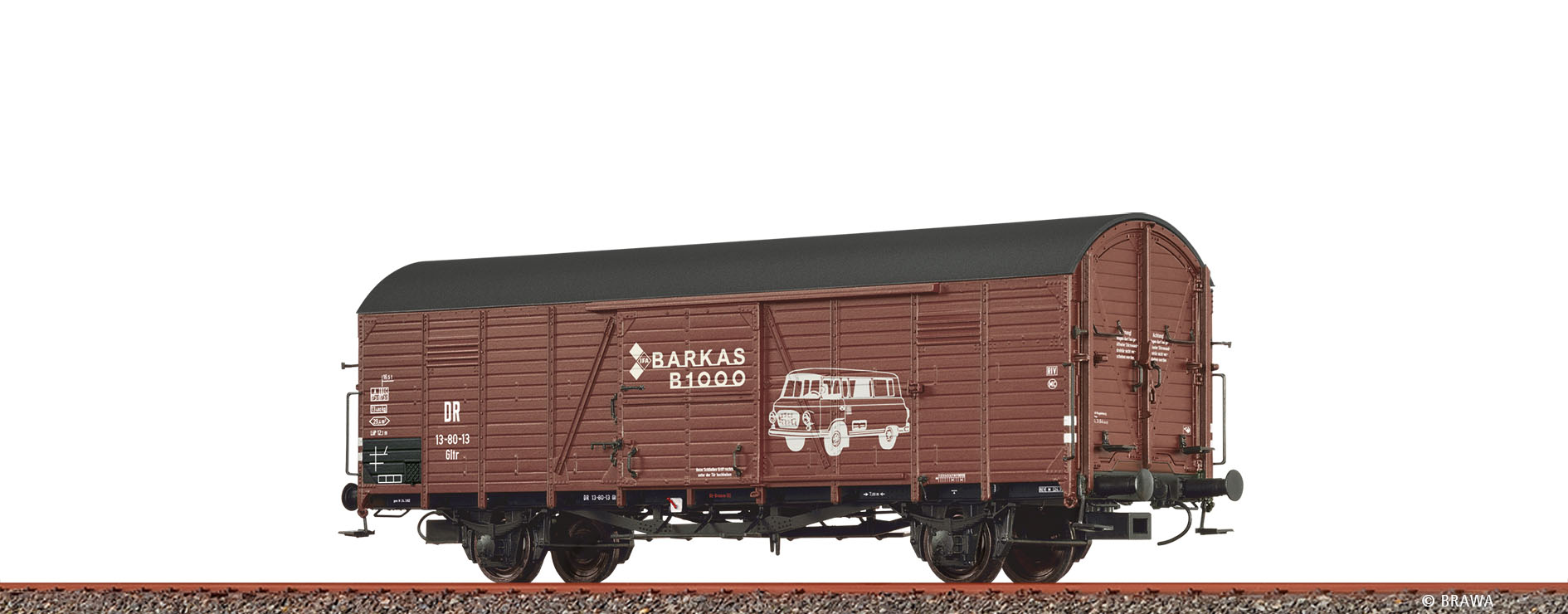 Brawa 50479 Gedeckter Güterwagen Gltr Barkas 1000 DR Spur H0