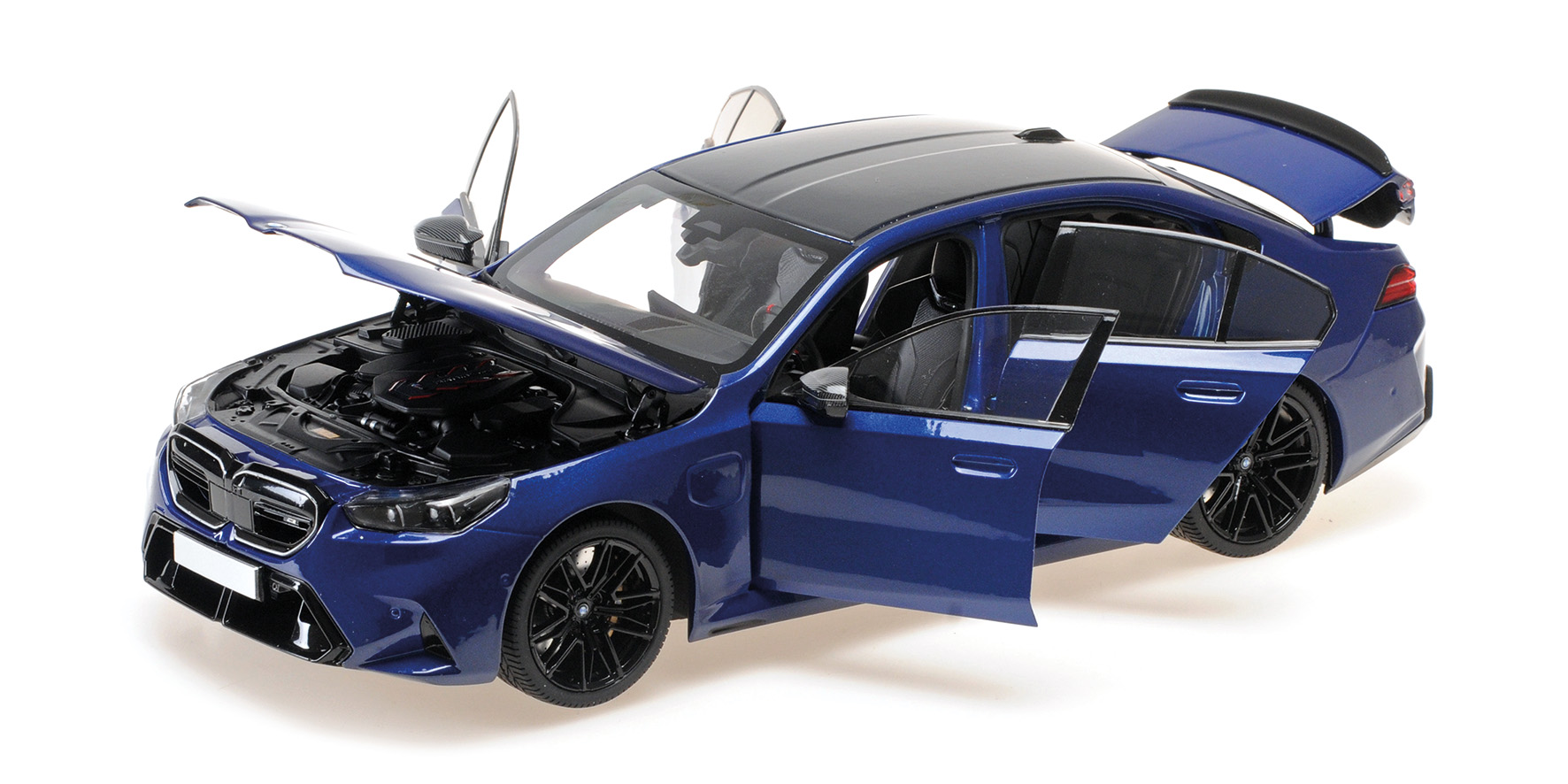 Minichamps 110023802 BMW M5 2024 BLUE METALLIC 1:18 Standmodell NEU