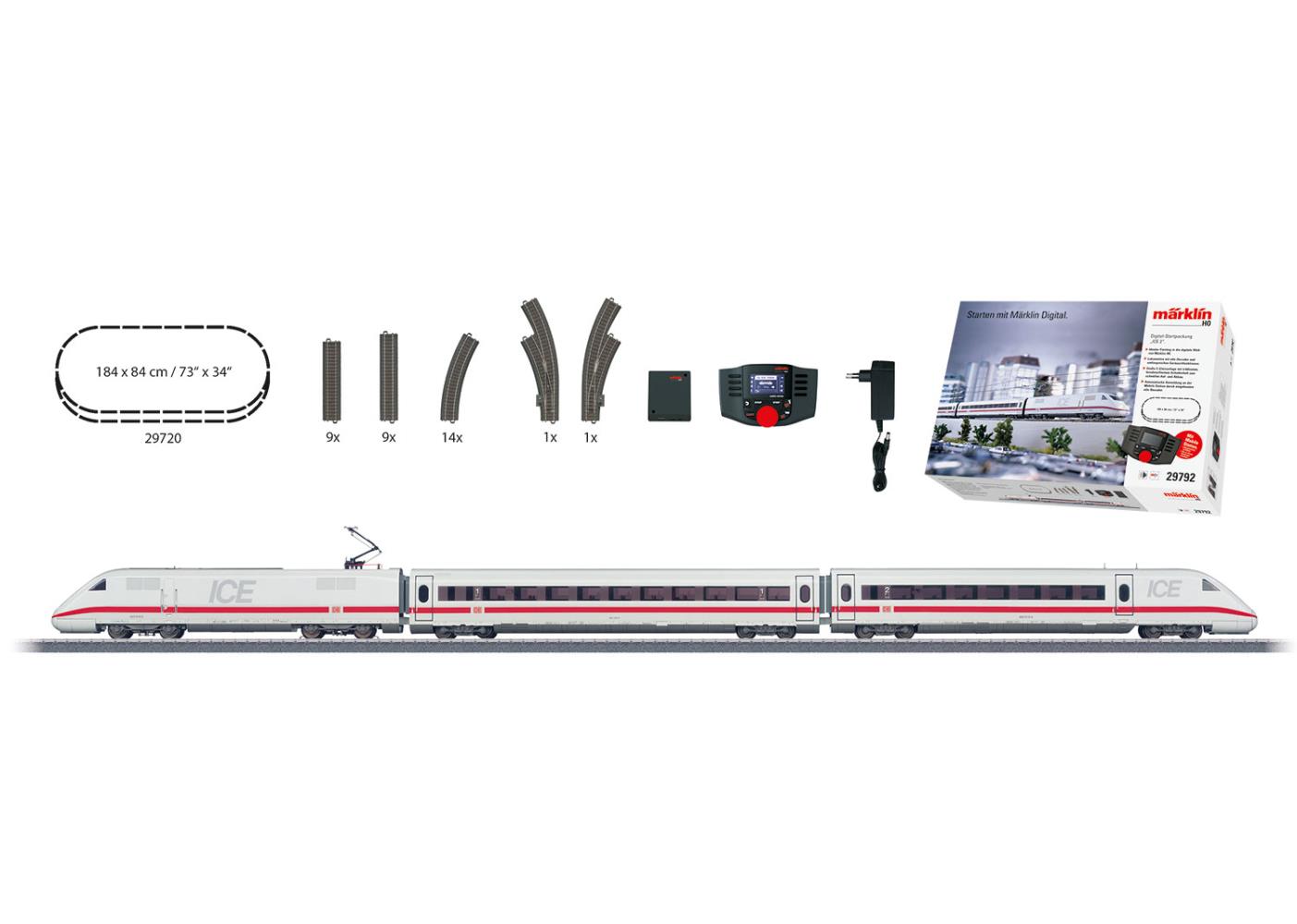 Märklin 29792 Digital-Startpackung ICE 2 1:87 Spur H0 AC Neu OVP