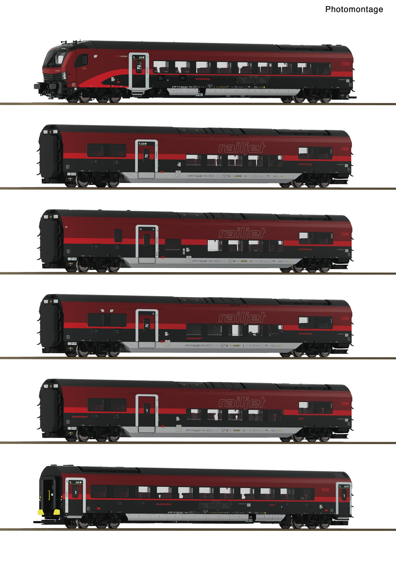 Roco 6200178 6-tlg. Set 1: Railjet der neuen Generation