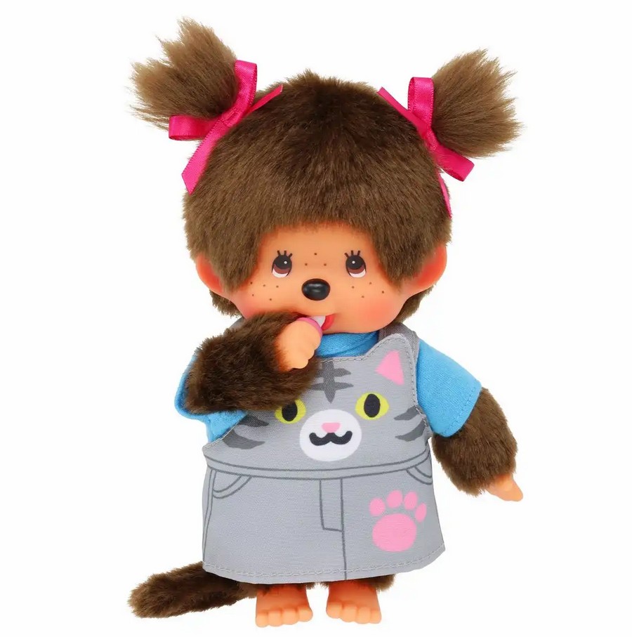 Monchhichi 203895 Plüschfigur Animal Dress Kitten Girl 20 cm Stoff NEU