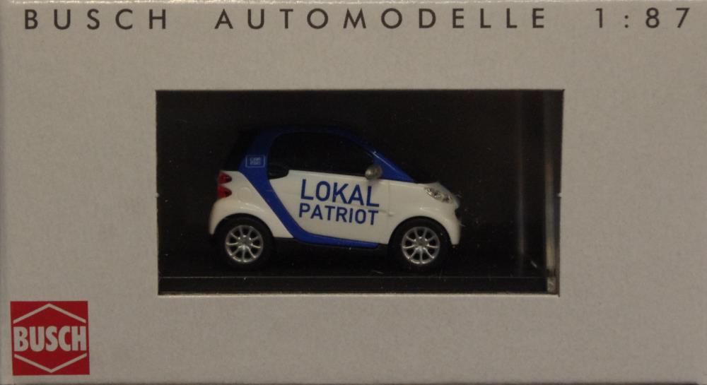 Busch 46135-2 Smart Fortwo 08 »Car 2 go« Lokal Patriot