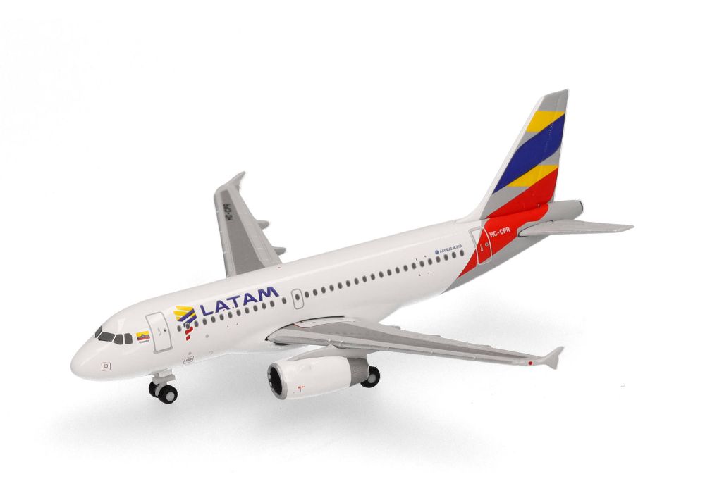 Herpa 538770 LATAM Airlines Ecuador Airbus A319 HC-CPR 1:500 NEU