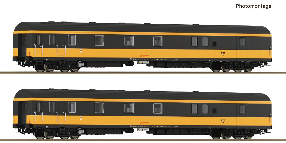 Roco 6210188 2-tlg Set Bahnpostwagen Gattung Post-m ÖBB Spur H0