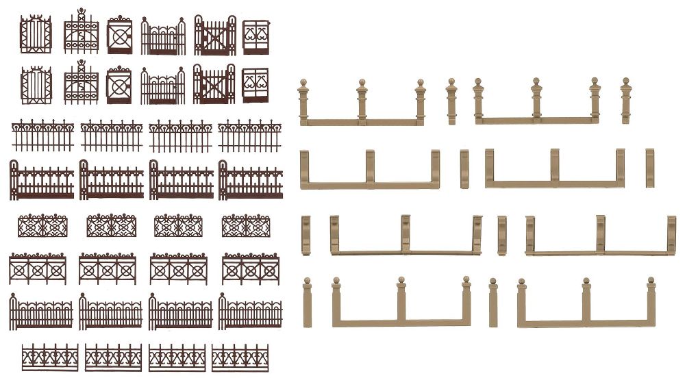 Faller 180425 Villenzaun, braun 1936 mm 1:87 Spur H0 Bausatz NEU