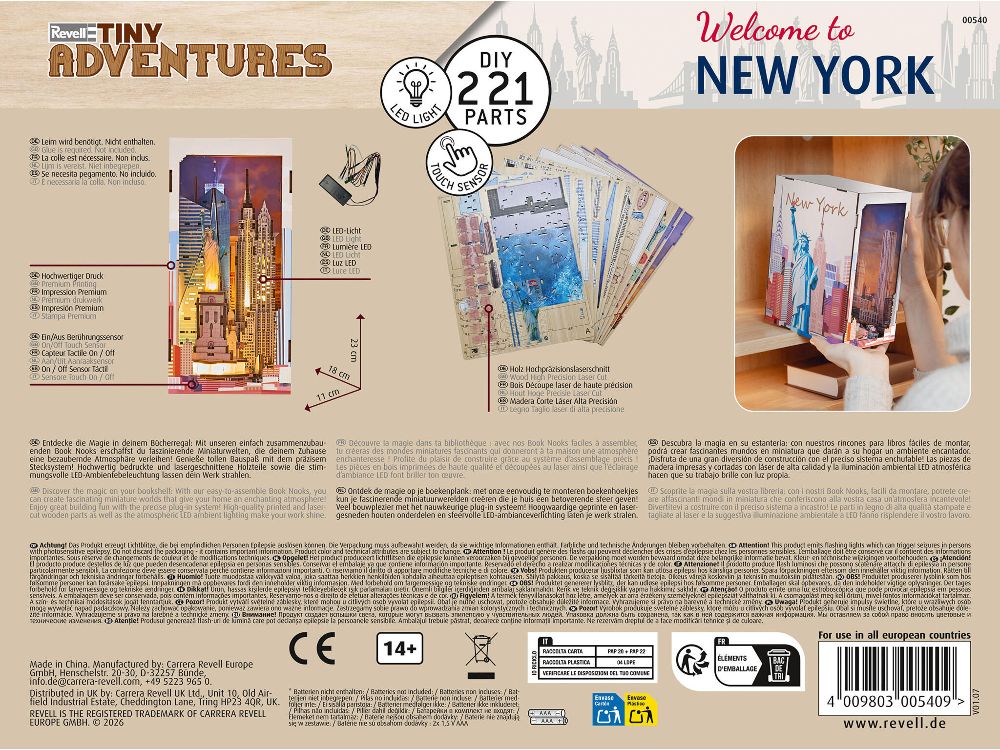 Revell 00540 Tiny Adventures "New York" Book Nook Bausatz NEU