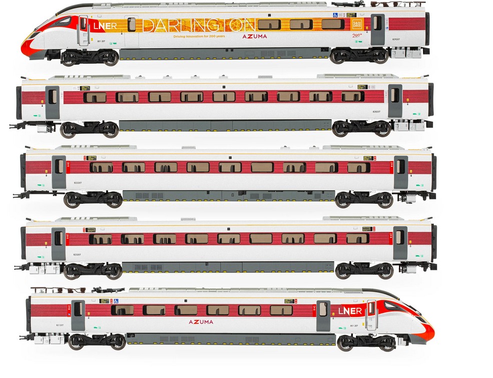 Hornby R30460 LNER Azuma - Class 801/2 - 5 Car Train Pack Spur 00