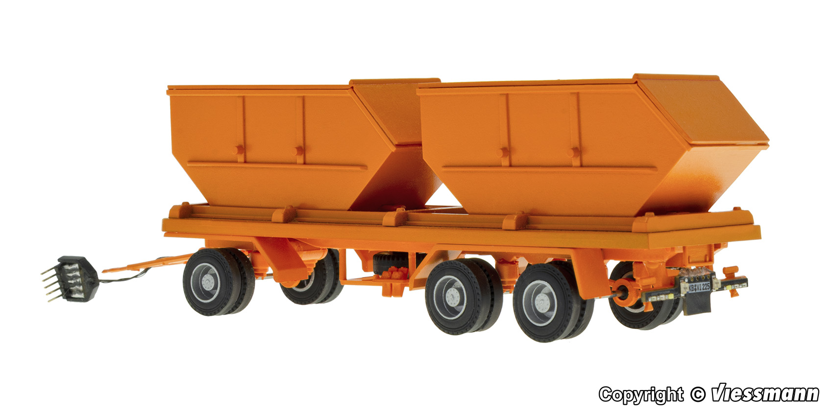 Viessmann 8225 3-achs Containeranhänger kommunalorange Spur H0