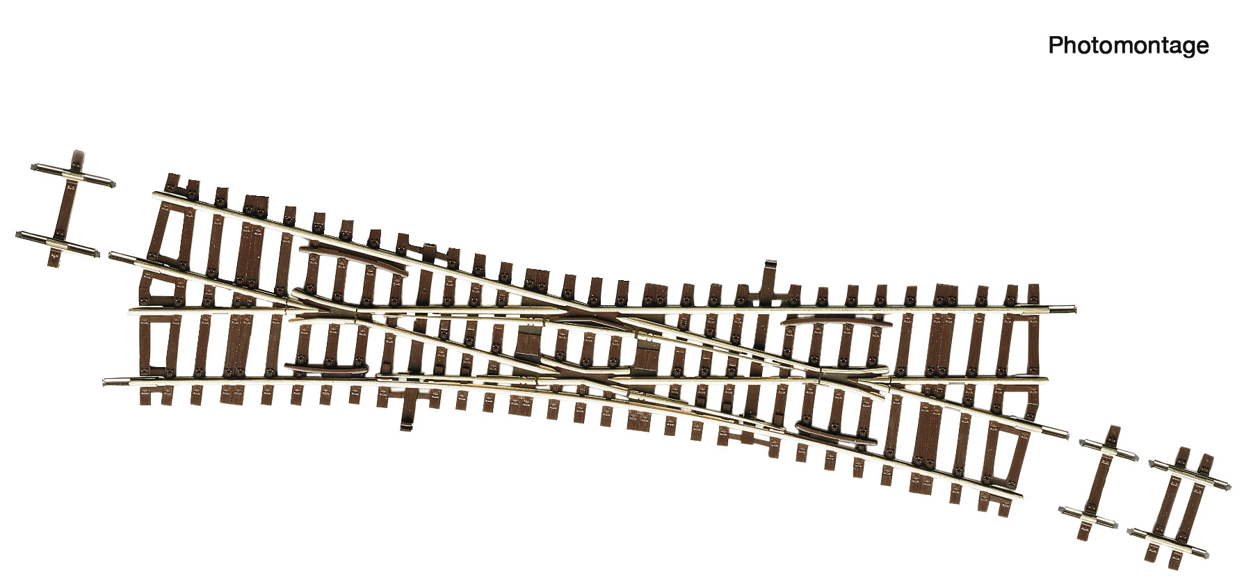 Roco 42449 Einfache Kreuzungsweiche EKW15 ohne Antrieb Spur H0