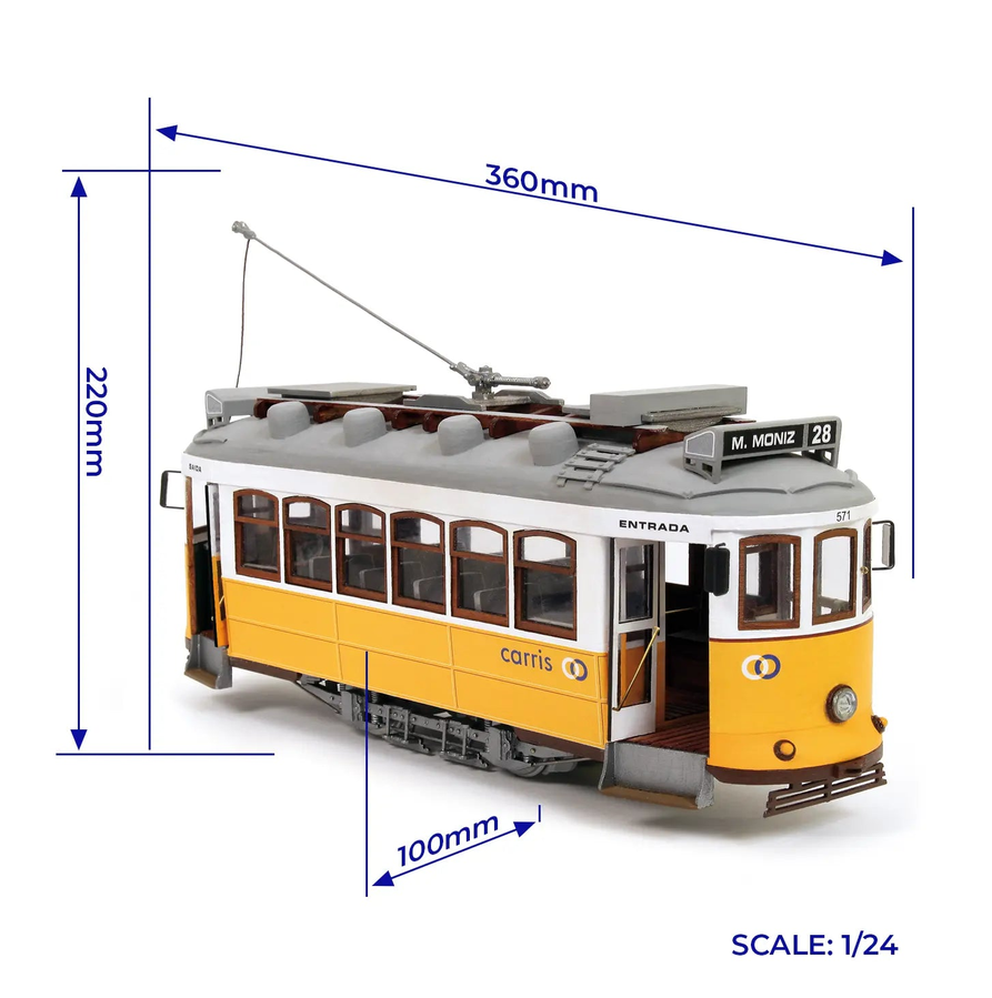 OcCre 53005 Lissabon Straßenbahn 1:24 Holzmodellbausatz NEU OVP