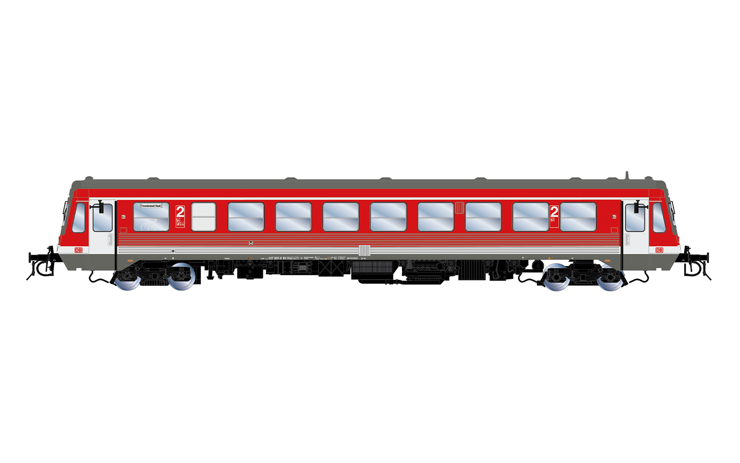 Rivarossi HR9001 DB AG, 4-achs. Dieseltriebwagen Baureihe 627.0, verkehrsrote
