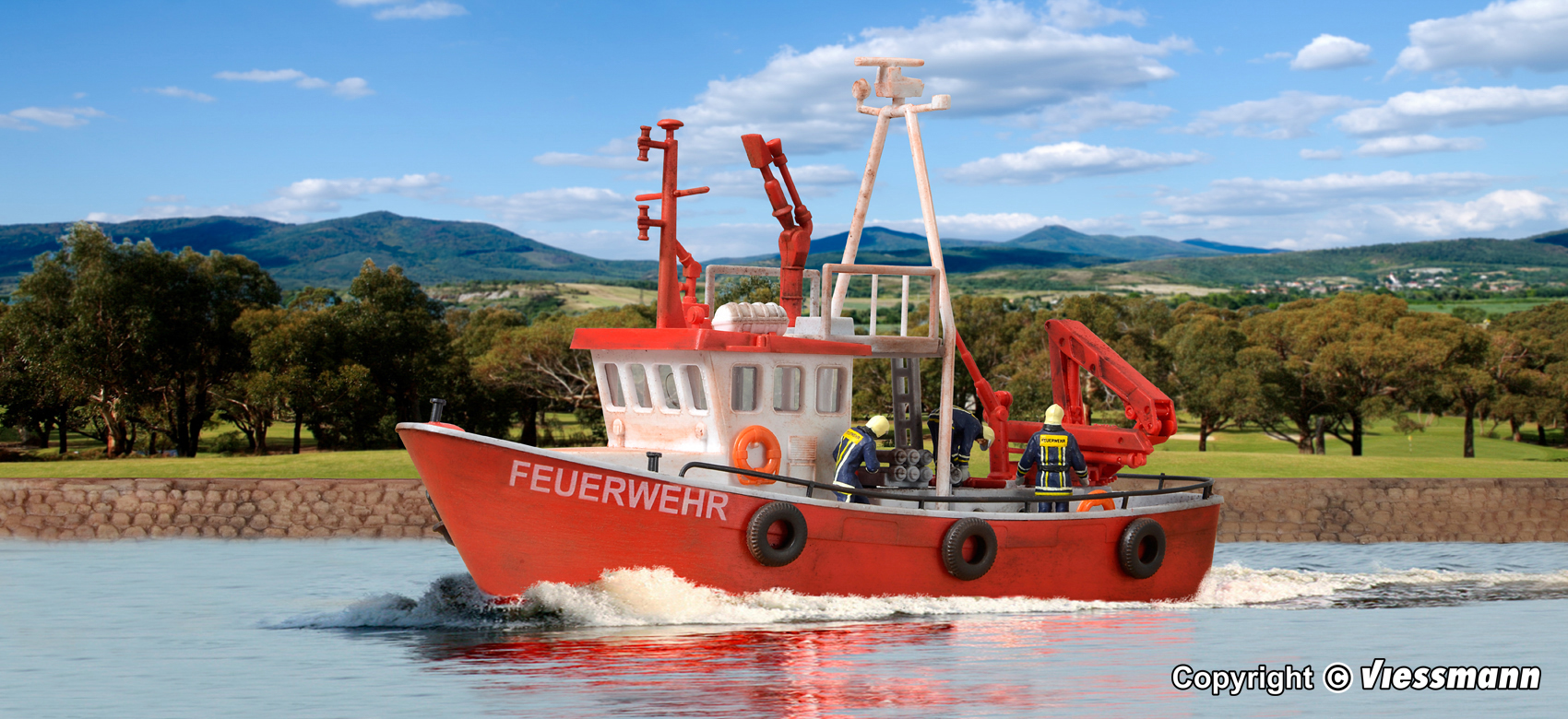 Kibri 39154 Feuerlöschboot 1:87 Spur H0 Bausatz Neu OVP