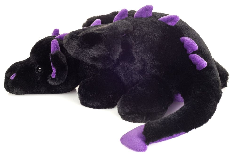 Teddy Hermann 940050 Drache Logan schwarz-lila 32 cm Plüsch/Kuscheltier NEU