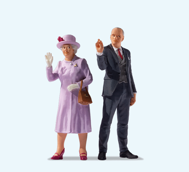 Preiser 65376 Queen Elizabeth II & Prince Philip Spur 0