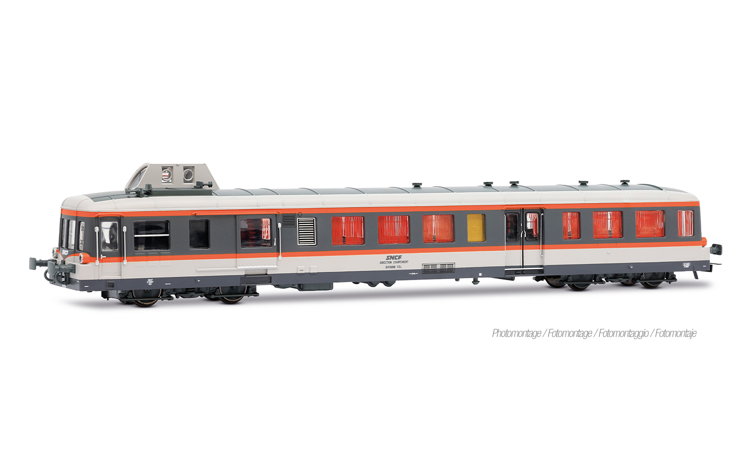 Jouef HJ2618 SNCF, Dieseltriebwagen X 3997 „Picasso”, grau-orange Farbgeb