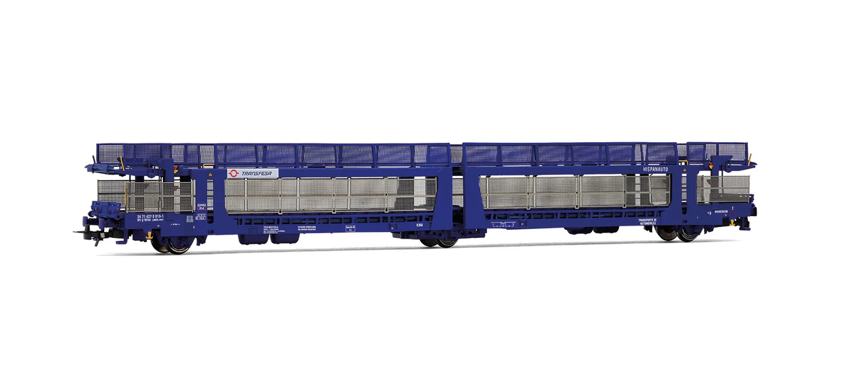 Electrotren HE6100 Transfesa 3-axle car transporter blue livery Spur H0