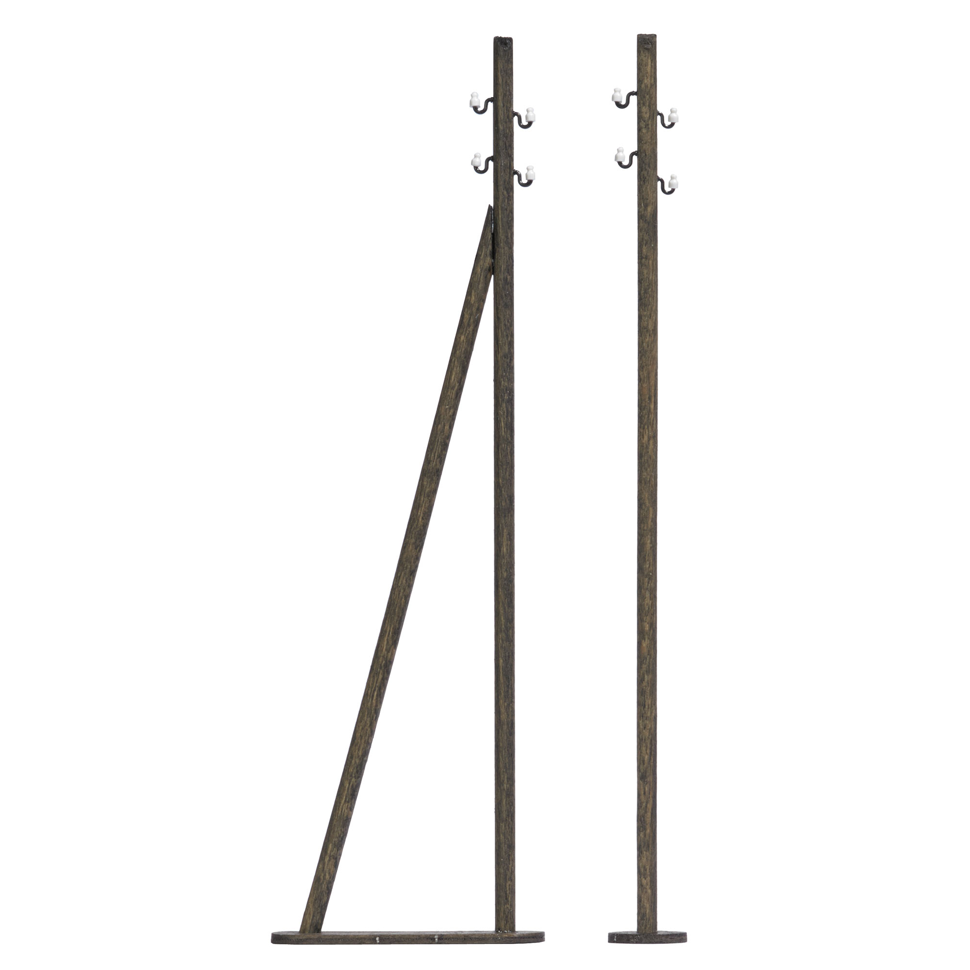 Busch 1753 Freileitung 2 Holzmasten H0