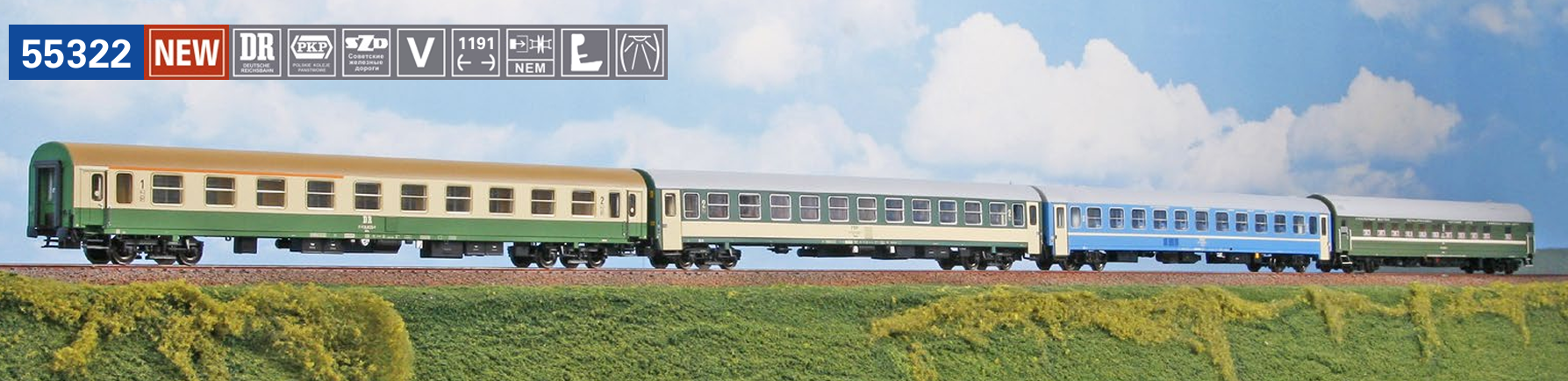 ACME 55322 Hoek van Holland Warszawa Express 1:87 Spur H0 DC