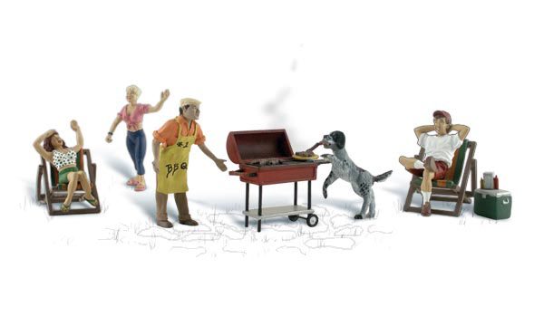 Woodland Scenics A2765 Grillparty im Garten 1:45 Spur 0 Neu OVP Figuren