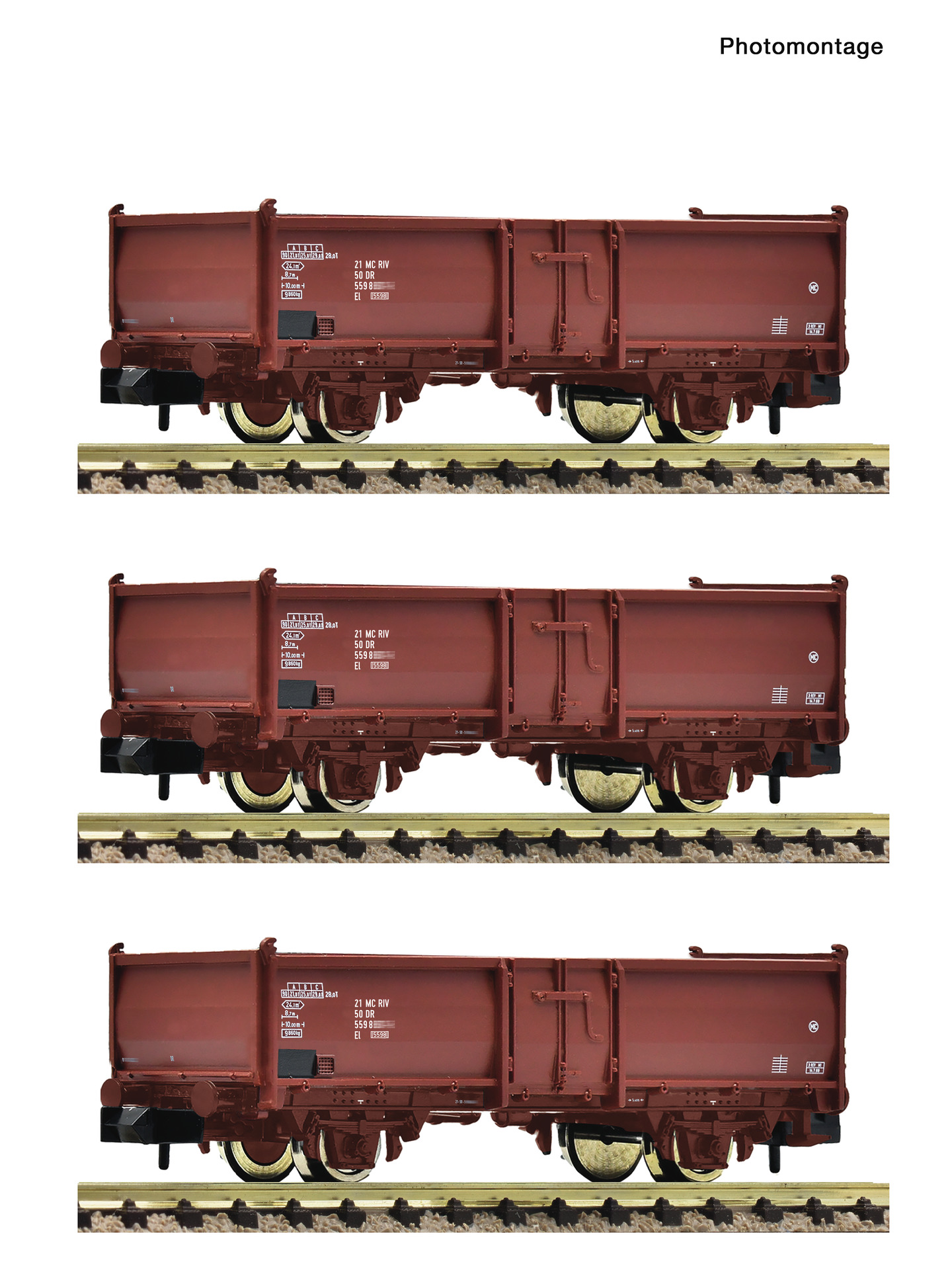 Fleischmann 6660158 3-tlg. Set: Offene Güterwagen