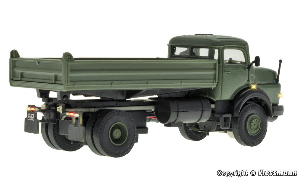Viessmann 8161 MB Rundhauber 2-achs mit Kipp-Pritsche Militär Spur H0