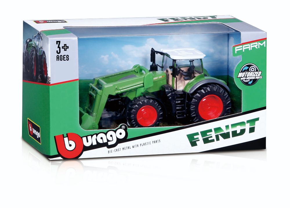 Bburago 18-31631 Traktor Fendt 1050 Vario mit Frontlader 10 cm NEU OVP