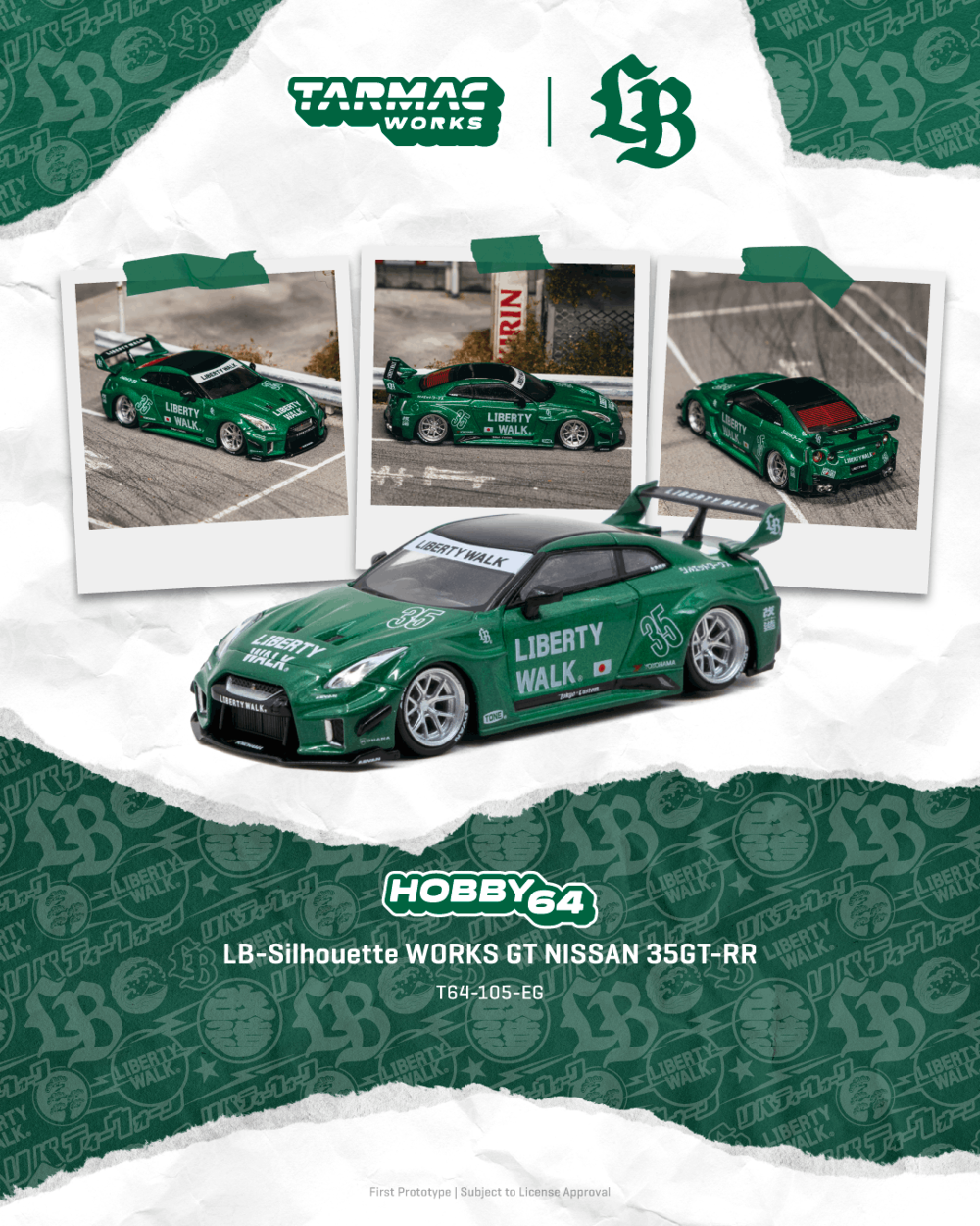 Tarmac Works T64-105-EG 1:64 NISSAN GT-R (R35) LB SUPER SILHOUETTE 2026