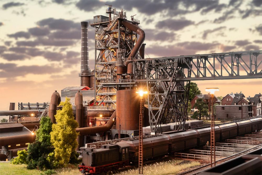 Faller 130026 Hochofen mit Gießhalle 1:87 Spur H0 Bausatz NEU OVP