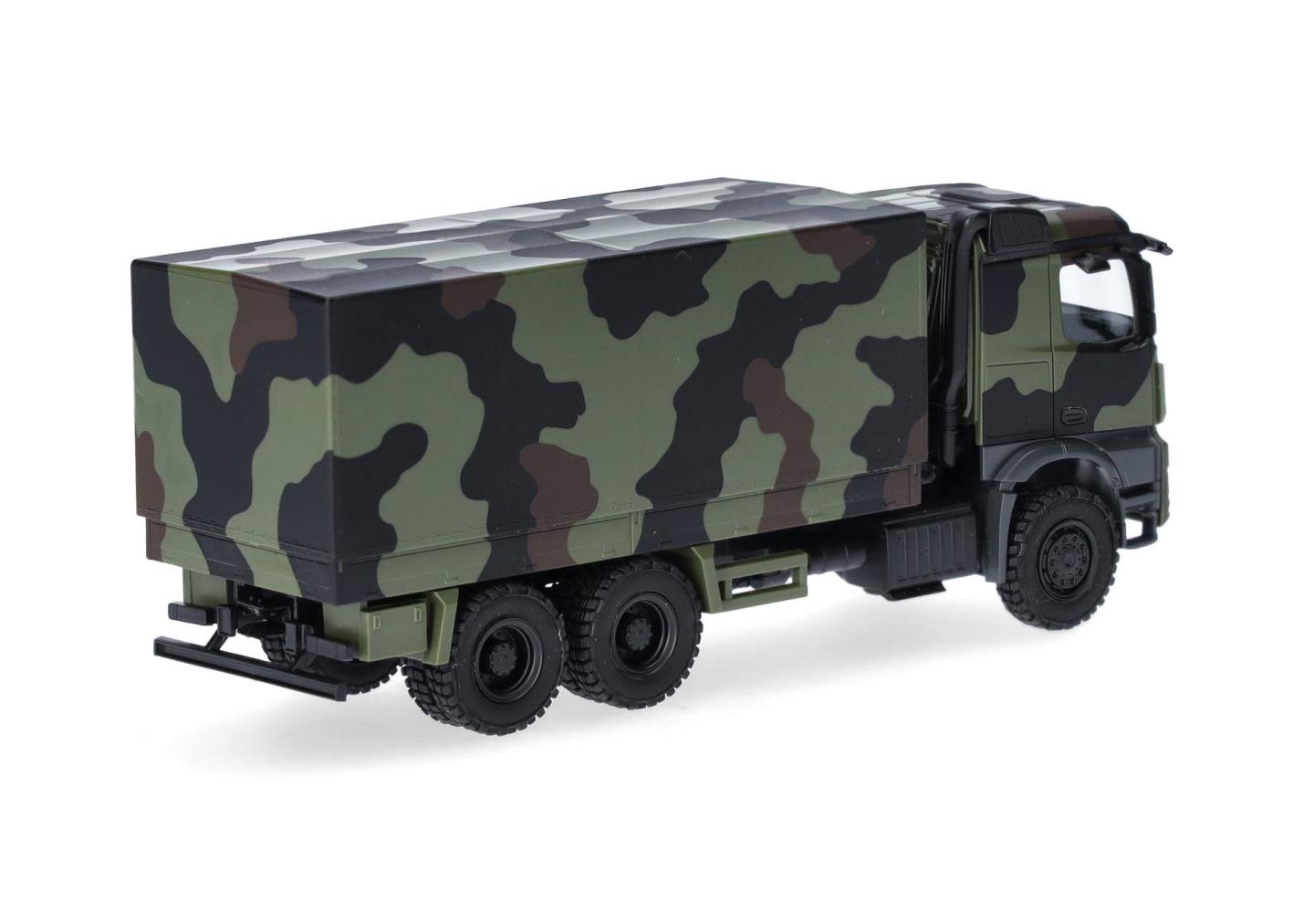 Herpa 746991-002 MB Arocs 6x6 Pritsche/Plane dekoriert 1:87 Spur H0