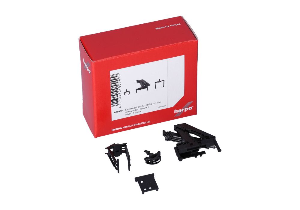 Herpa 055499 Zubehör: Ladekran Hiab X-Hypro m. Teile schwarz 1:87