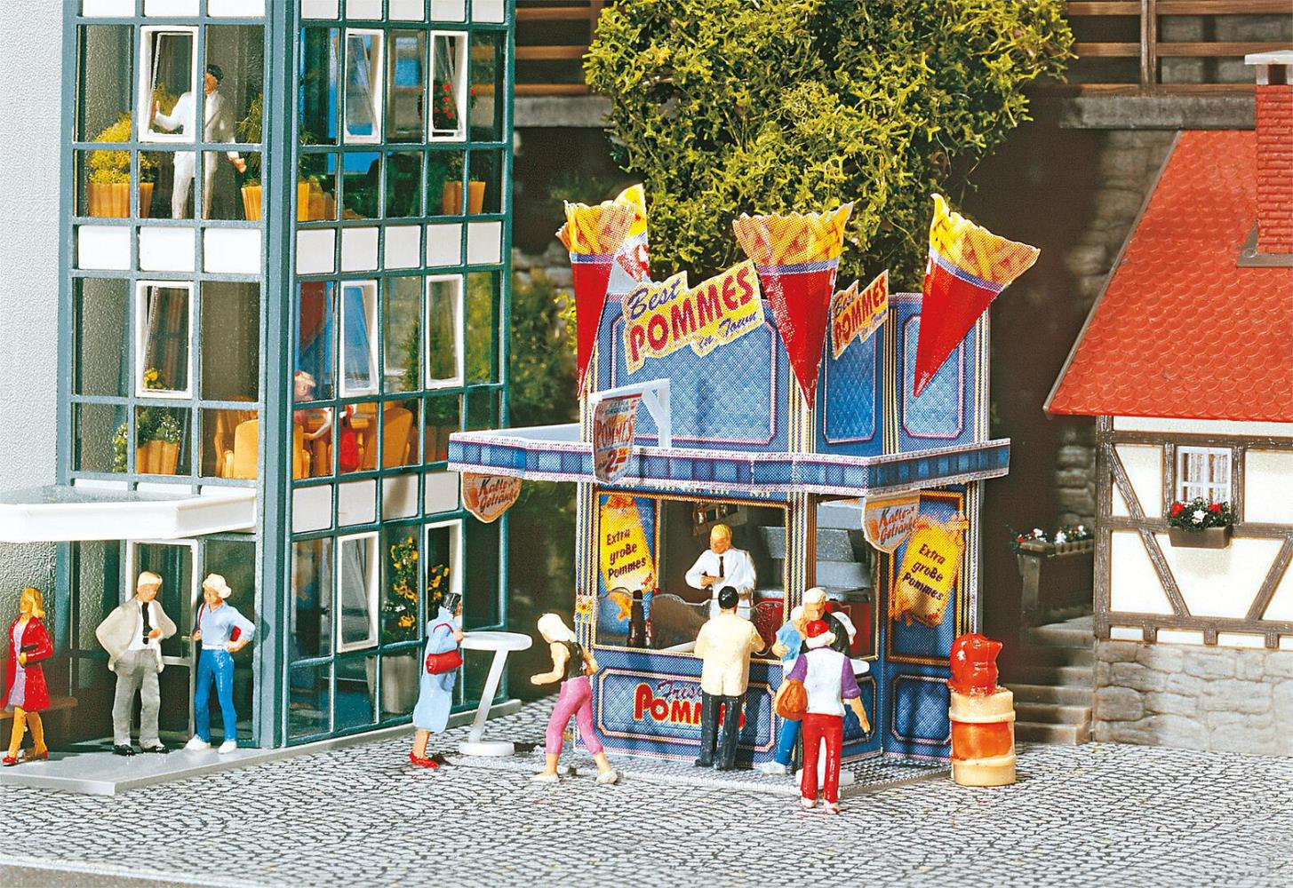 Faller 140444 Kirmesbude Pommes XXL 1:87 Spur H0 Bausatz Neu OVP