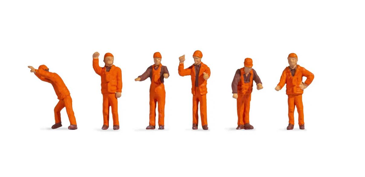 Noch 47011 Rangierpersonal 6 Hobby-Figuren ohne Bänke Spur TT