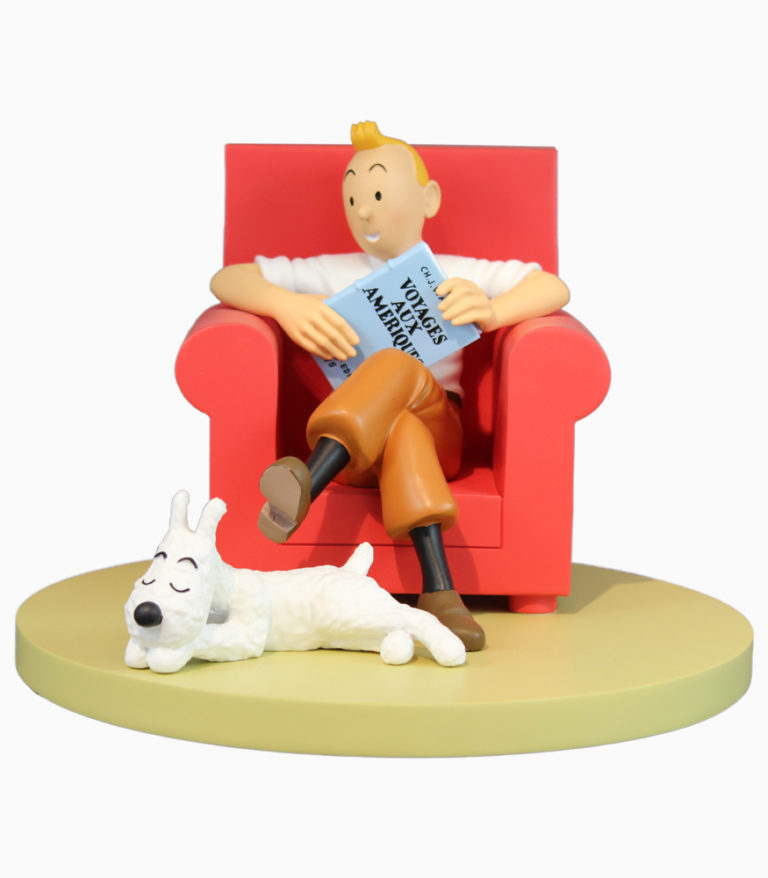 Tim & Struppi TINTIN 46404 Tim im Sessel - Icons 16 cm NEU OVP