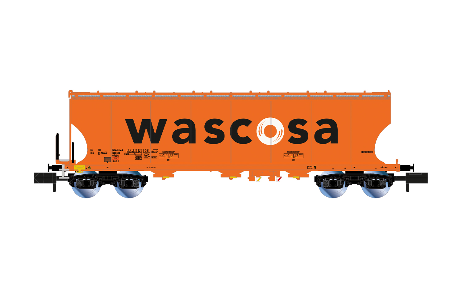 Arnold HN6738 D-WASCO, 4-achs. Getreidesilowagen mit runden Seitenwänden,