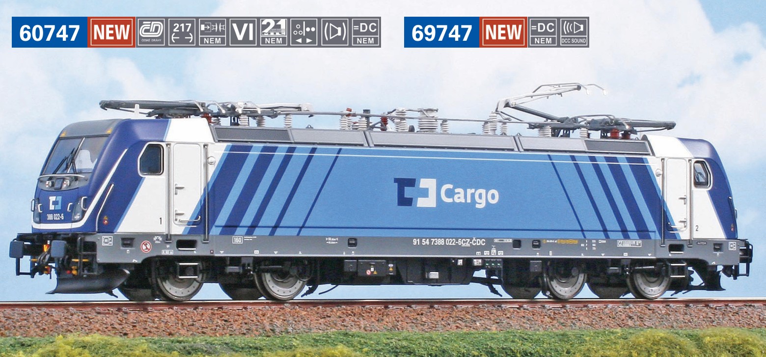 ACME 60747 E-Lok TRAXX 388 022 CD Cargo 1:87 Spur H0 DC NEU