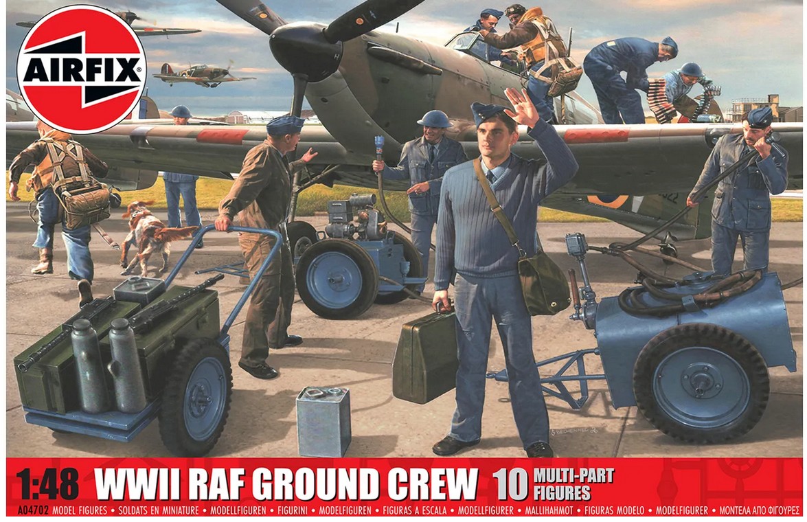 Airfix A04702 WWII RAF Ground Crew 1:48 Modellbausatz Neu OVP