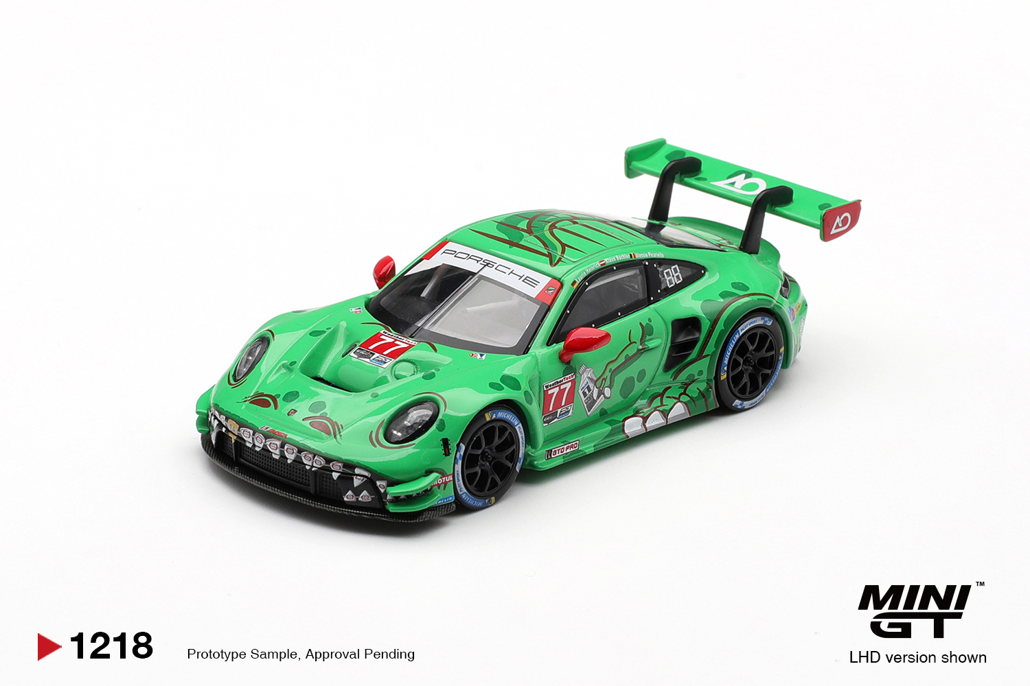 Mini GT 1218 1:64 PORSCHE 911 (992) GT3 R #77 AO RACING SEBRING 12 HRS