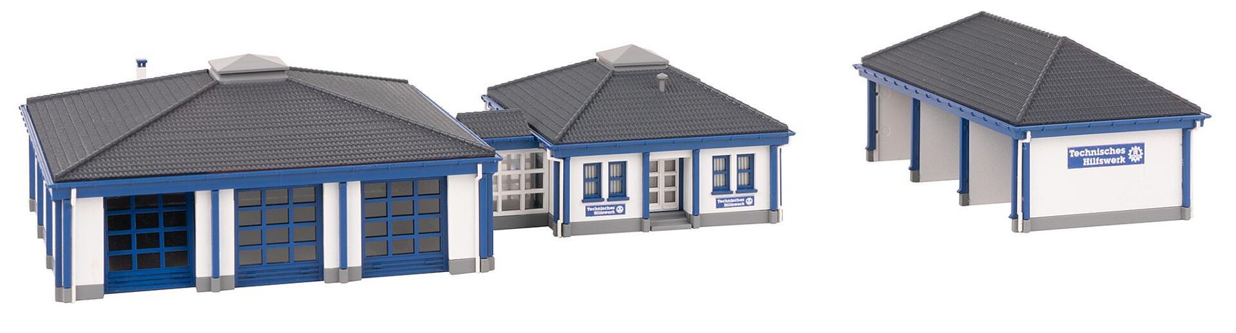 Faller 231725 THW-Gebäude mit Fahrzeughalle 1:160 Spur N Bausatz