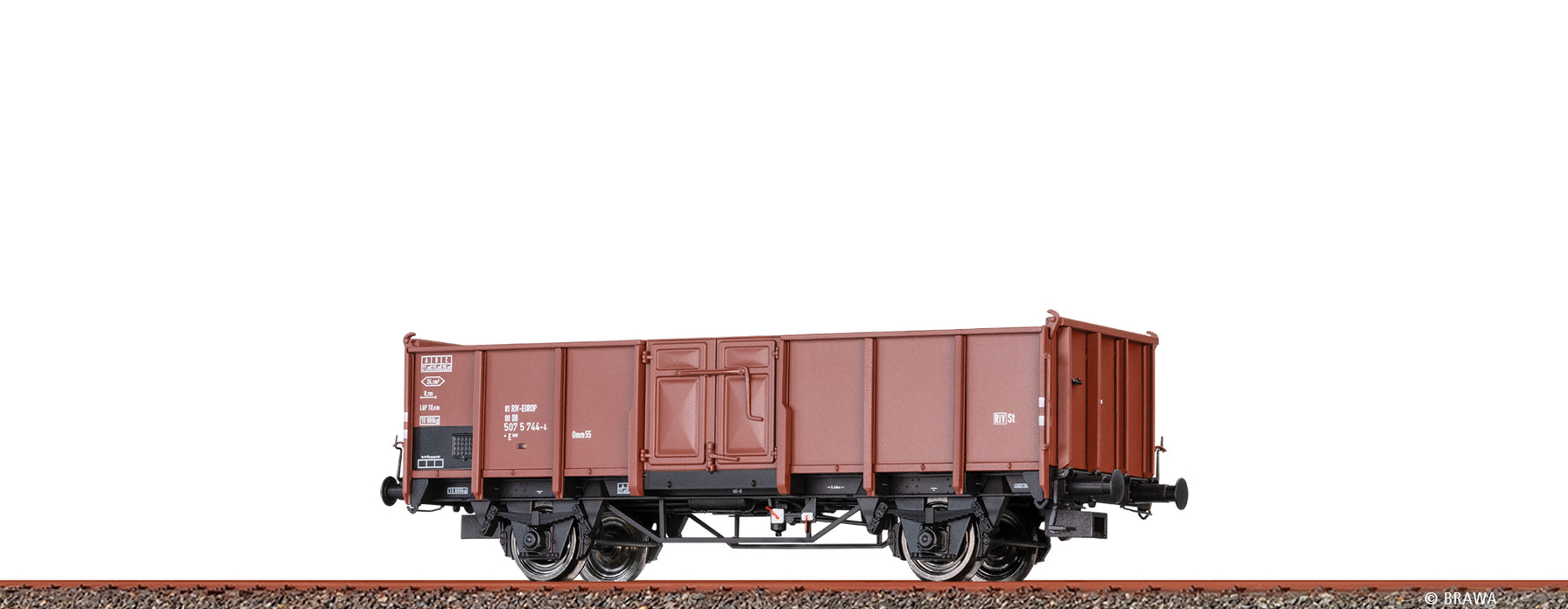 Brawa 50061 Offener Güterwagen E040 DB 1:87 Spur H0 DC NEU