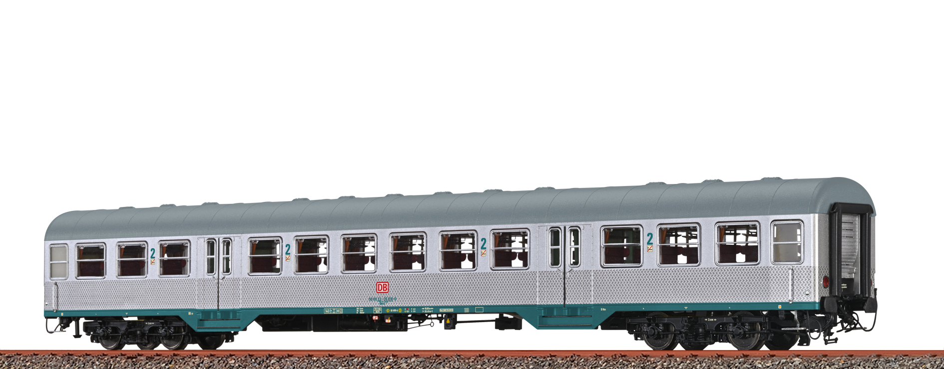 Brawa 46627 Reisezugwagen Bnrz724 DB AG 1:87 Spur H0 DC Neu